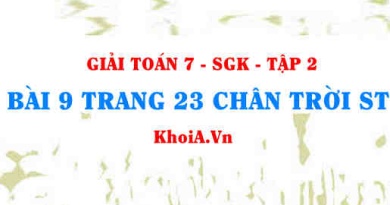Bài 9 trang 23 Toán 7 Chân trời sáng tạo Tập 2